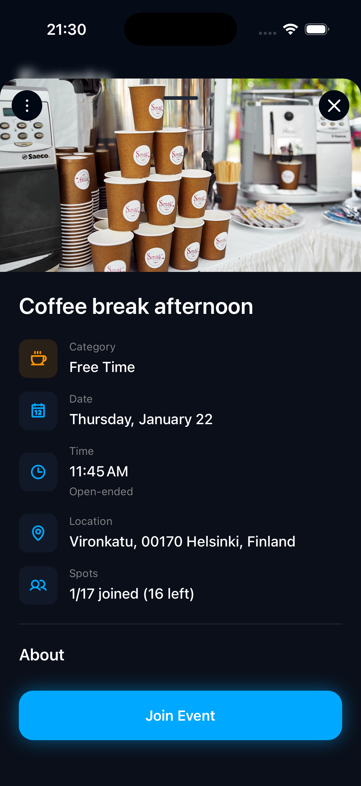 Linkble Event Details